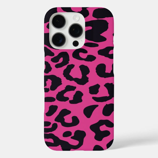 Kawaii Pink Leopard Weihnachtsgeschenk iPhone 16 Pro Hülle (Rückseite)