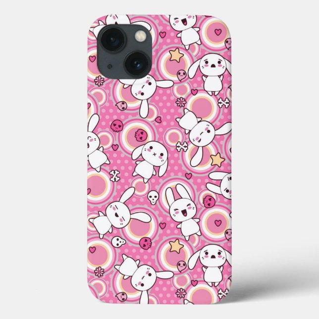 kawaii pink pattern Case-Mate iPhone hülle (Rückseite)