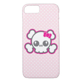 Kawaii Pink Ribbon Skull iPhone Case