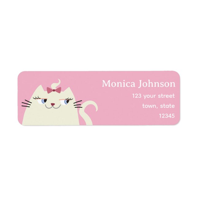 Kawaii Pink Rücksendeadresse (Vorne)
