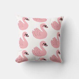 Kawaii Pink Swan - Niedlicher Cartoon Tierdesign Kissen