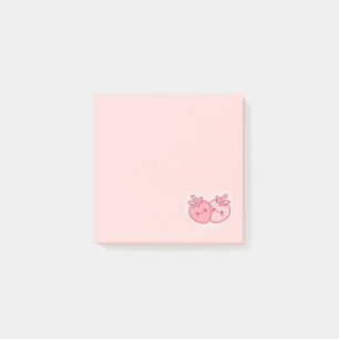 Kawaii Pink Valentines Erdbeeren Post-it Klebezettel