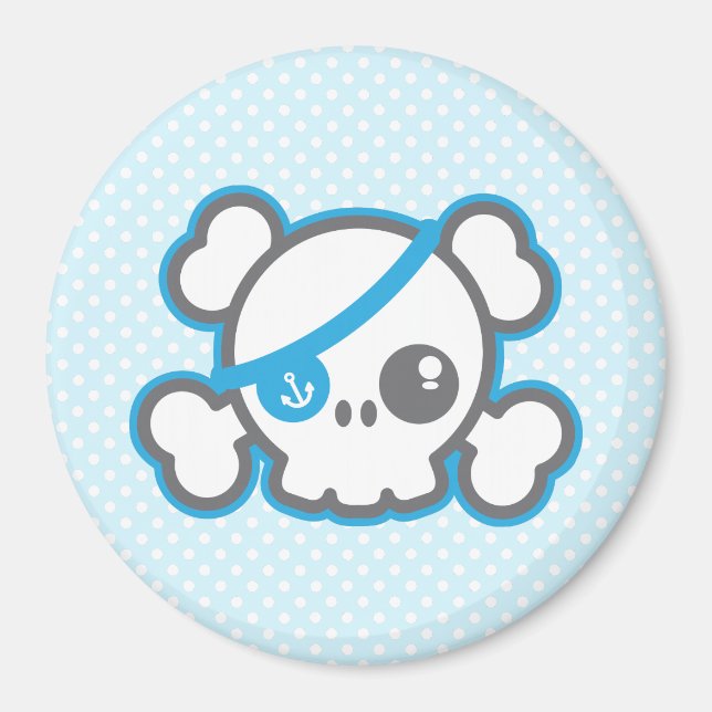 Kawaii Pirate Sketch Magnet (Devant)