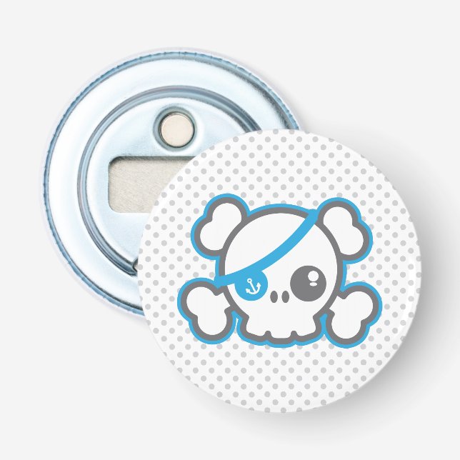 Kawaii Pirate Skull Bottle Opener Flaschenöffner (Vorderseite)