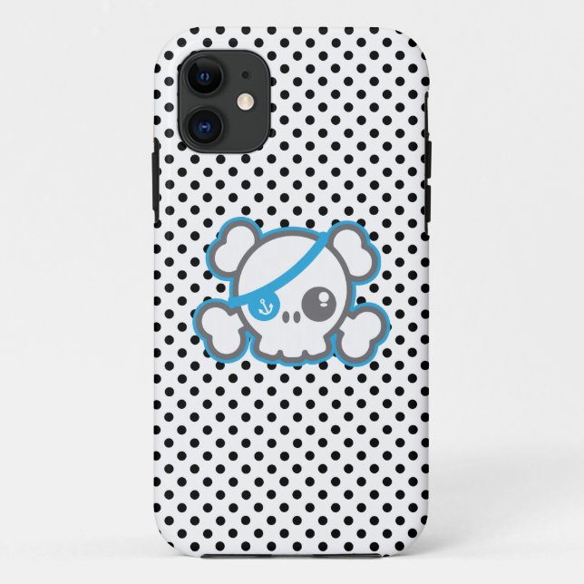 Kawaii Pirate Skull iPhone Case (Rückseite)