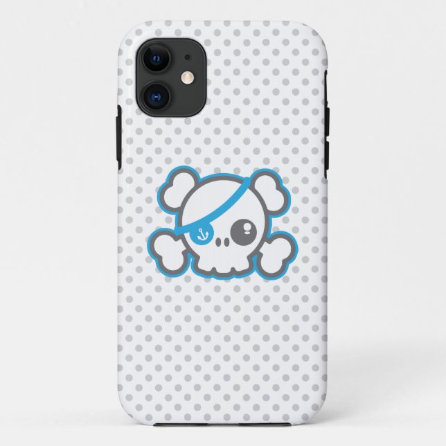 Kawaii Pirate Skull iPhone Case (Rückseite)