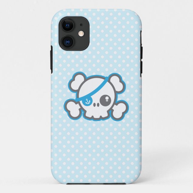 Kawaii Pirate Skull iPhone Case (Rückseite)