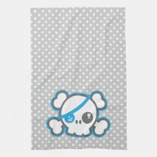 Kawaii Pirate Skull Kitetücher Küchentuch