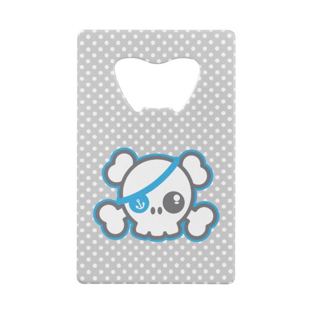 Kawaii Pirate Skull Kreditkarte Flaschenöffner (Rückseite)