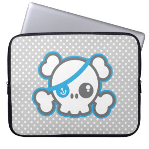 Kawaii Pirate Skull Laptop Sleeve