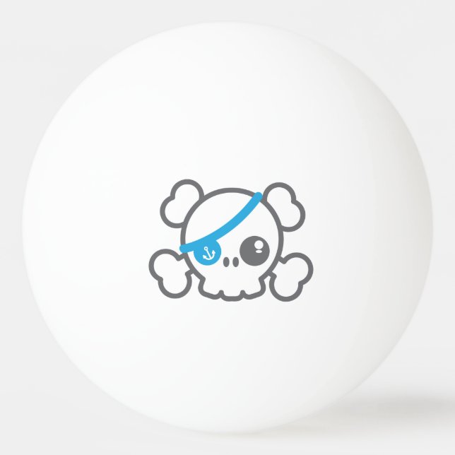 Kawaii Pirate Skull Ping Pong Balls Tischtennisball (Rückseite)
