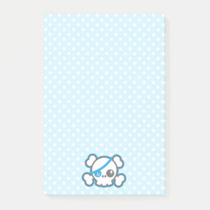 Kawaii Pirate Skull Sticky Note Cards Post-it Klebezettel