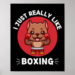 Kawaii Pitbull I mag Boxen Kawaii Ae Poster