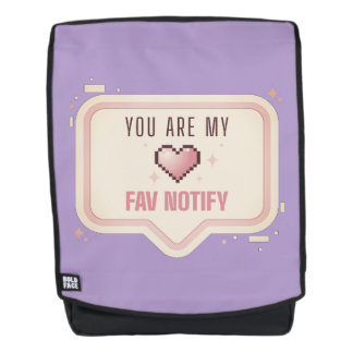 Kawaii Pixel Herz "Du bist meine Lieblingsbenachri Rucksack