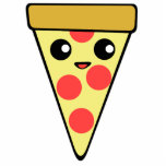Kawaii Pizza-Scheibe Fotoskulptur Magnet<br><div class="desc">niedlicher kawaii Artpizzascheibe-Charaktermagnet</div>