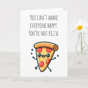 Kawaii Pizza Slice drôle Carte de voeux