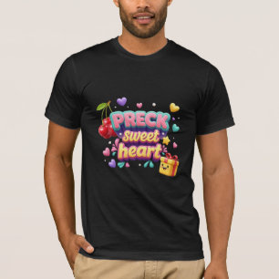 Kawaii PRECK Sweet Heart 3D-Typografie T-Shirt