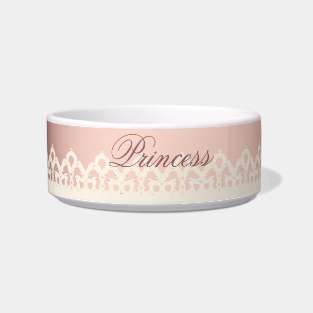 Kawaii Prinzessin mädchenhafte, weiße Spitze, rosa Napf (Links)