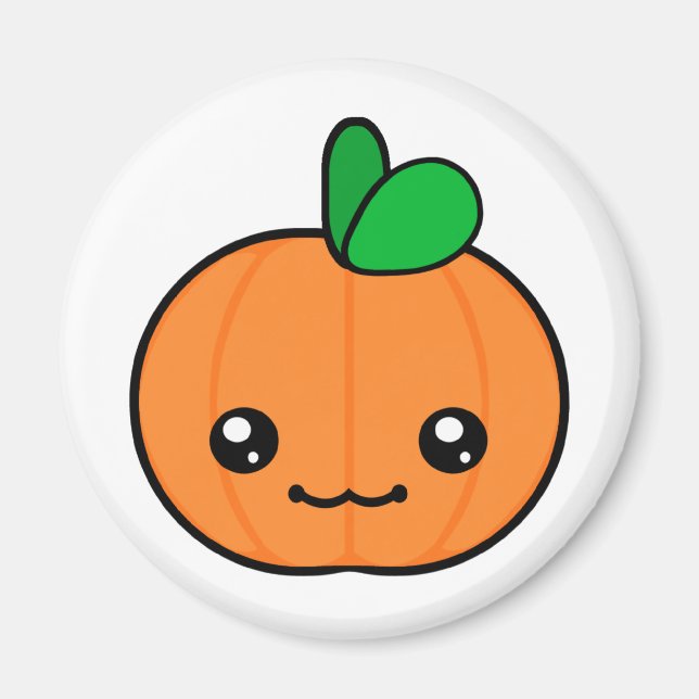 Kawaii Pumpkin Halloween Magnet (Vorne)