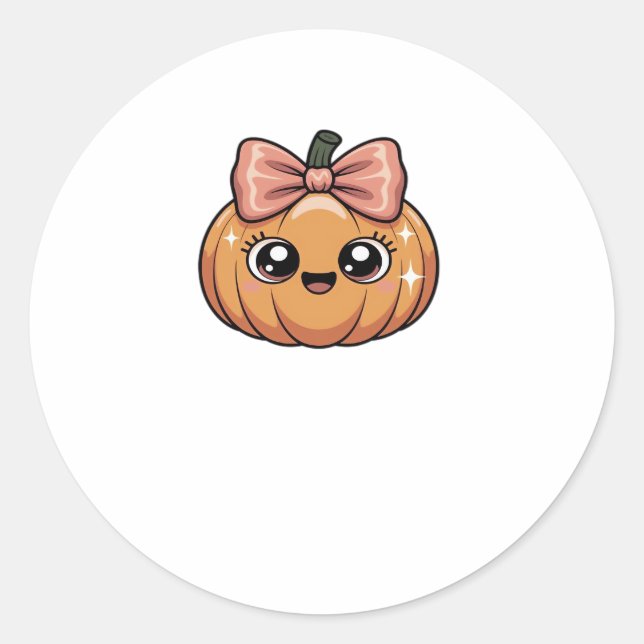 kawaii pumpkin Oversized T-Shirt Runder Aufkleber (Vorderseite)