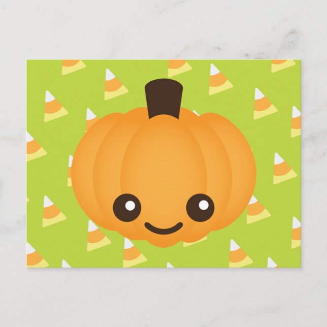 Kawaii Pumpkin Postkarte (Vorderseite)