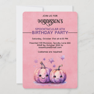 Kawaii Pumpkins Halloween-Party Einladung