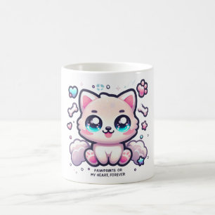 Kawaii Puppy Tasse Pawprints auf My Heart, Forever