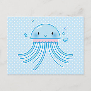 Kawaii-Qualle Postkarte