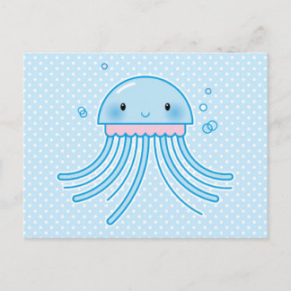 Kawaii-Qualle Postkarte