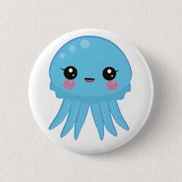 Kawaii Quallen-Button-Abzeichen-Blau Button