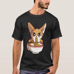 Kawaii Ra Fox Japanisch Noodles Anime T-Shirt