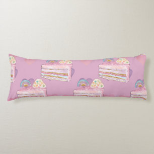 Kawaii Rainbow Cake Pattern - Pastel Lila Seitenschläferkissen