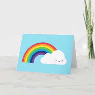 Kawaii Rainbow Karte