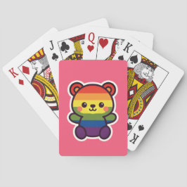 Kawaii Rainbow Teddy - Ein Niedlicher LGBTQ+-Prix- Spielkarten
