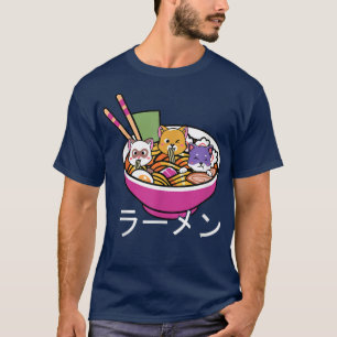 Kawaii Ramen Cat Bowl Niedlich Neko Anime Lovers 8 T-Shirt