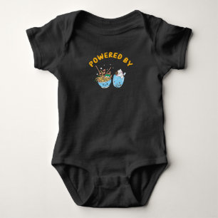 Kawaii Ramen & Cat Design Powered Ramen and Cat Baby Strampler