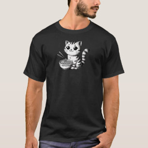 Kawaii Ramen Cat - Niedliche Noodle Lover TSQ T-Shirt