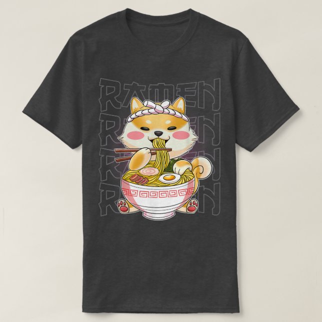 Kawaii Ramen Japanischer Anime Noodles Niedlicher  T-Shirt (Design vorne)