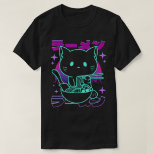 Kawaii Ramen Katze Retro Japan Vaporwave T-Shirt