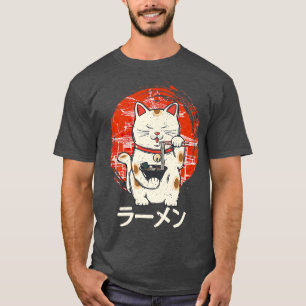 Kawaii Ramen Neko Retro Katze Japanisches Noodle A T-Shirt