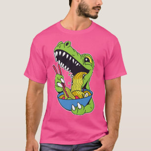 Kawaii Ramen Noodle Trex Dinosaur Anime für Männer T-Shirt