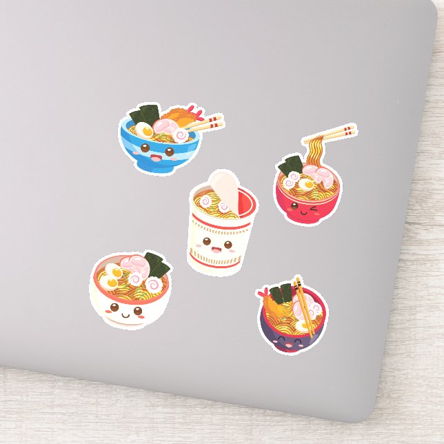 Kawaii Ramen Noodles Combo Pack Aufkleber (Detail)