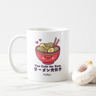 Kawaii Ramen-Schale Rot Lächelnde Anime Japanische Kaffeetasse