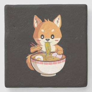 Kawaii ramen shiba inu Nudelgeschenk Steinuntersetzer
