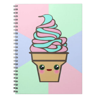 Kawaii Rave Ice Cream Cone Notizblock