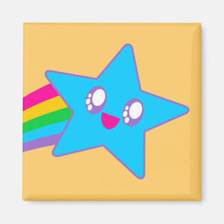 Kawaii Rave Neon Star Rainbow Magnet