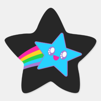 Kawaii Rave Neon Star Rainbow Stern-Aufkleber