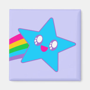 Kawaii Rave Neon Stern Regenbogen Magnet