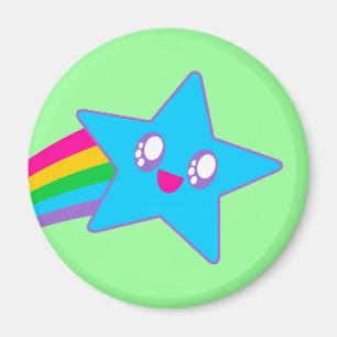 Kawaii Rave Neon Stern Regenbogen Magnet