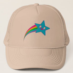 Kawaii Rave Neon Stern Regenbogen Truckerkappe